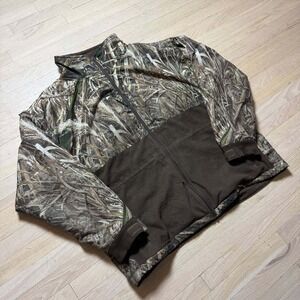 Drake Waterfowl Realtree Max-5 Camo Fleece Full Zip Jacket Mens 2XL Magnattach